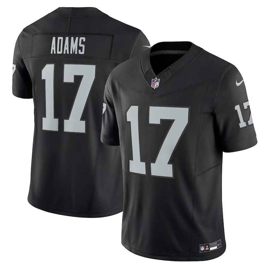 Men Las Vegas Raiders 17 Davante Adams Nike Black Vapor F.U.S.E. Limited NFL Jersey